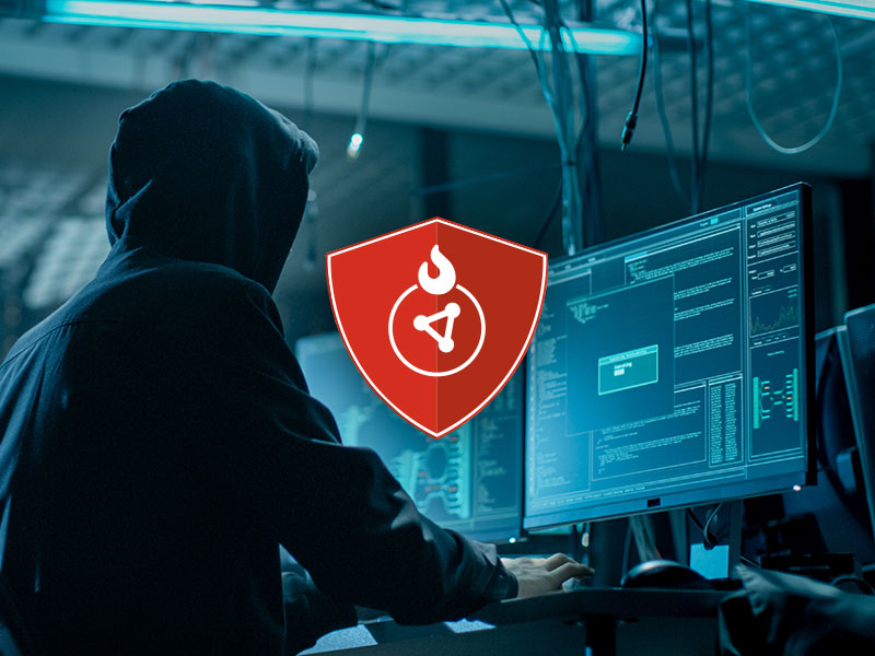 Hacker beim der Versuch in ein Netzwerk einzudringen