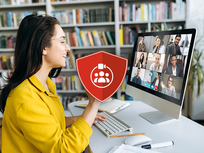 TrutzMeeting: Sichere Videokonferenzen für privat und business Junge Frau in einer Videokonferenz